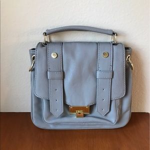 Steve Madden Grey Faux Leather Crossbody Satchel